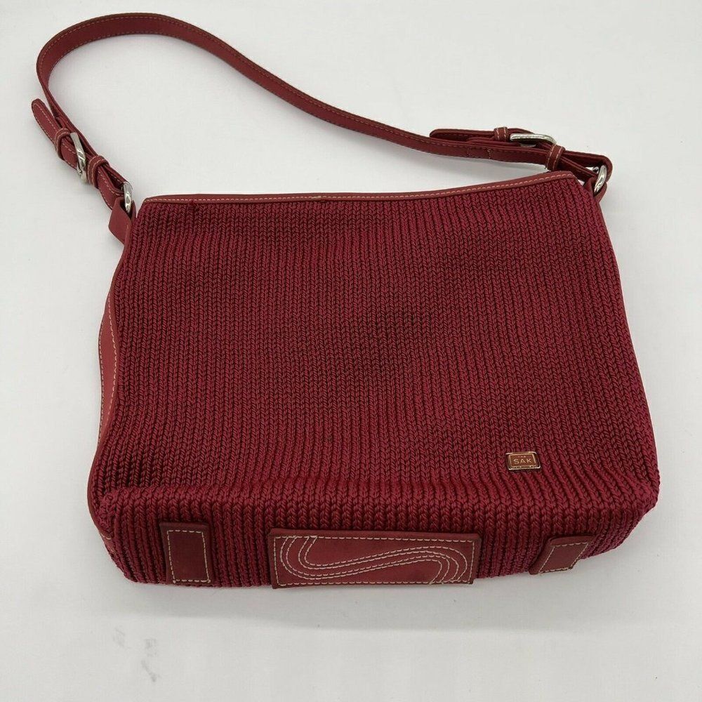 The Sak Red Knit Shoulder Bag Purse